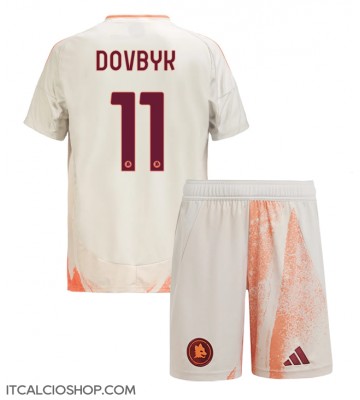 AS Roma Artem Dovbyk #11 Seconda Maglia Bambino 2024-25 Manica Corta (+ Pantaloni corti)